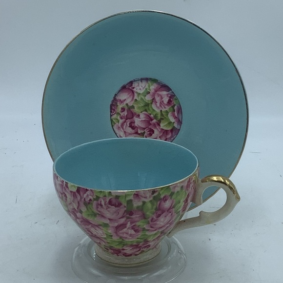 Vintage Royal Leighton Ware England Roses Teacup and Saucer - Picture 1 of 9